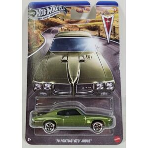 Hot Wheels Silver Series 70 Pontiac GTO Judge Metallic Green Diecast Car GAT01